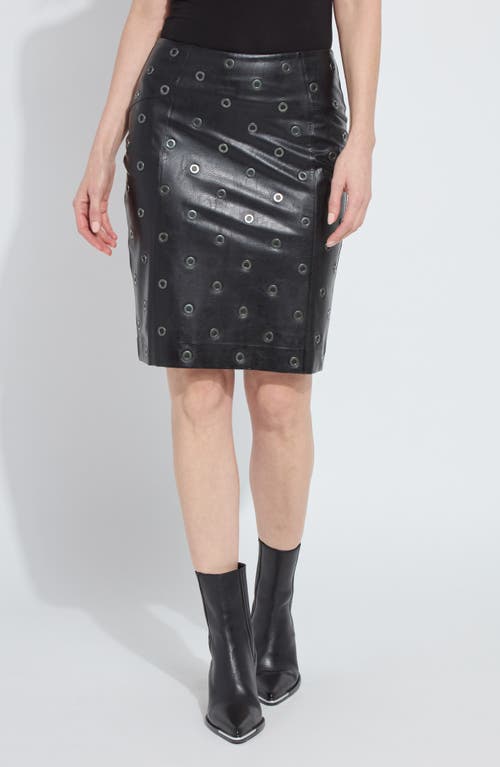 Lyssé Lysse Leonette Grommet Faux Leather Skirt In Black