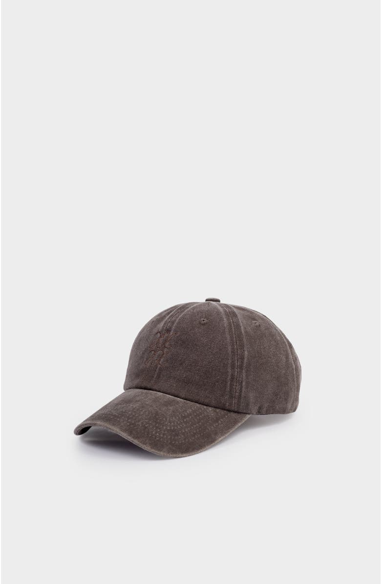 Katie Loxton Embroidered Cap, Alternate, color, Chocolate
