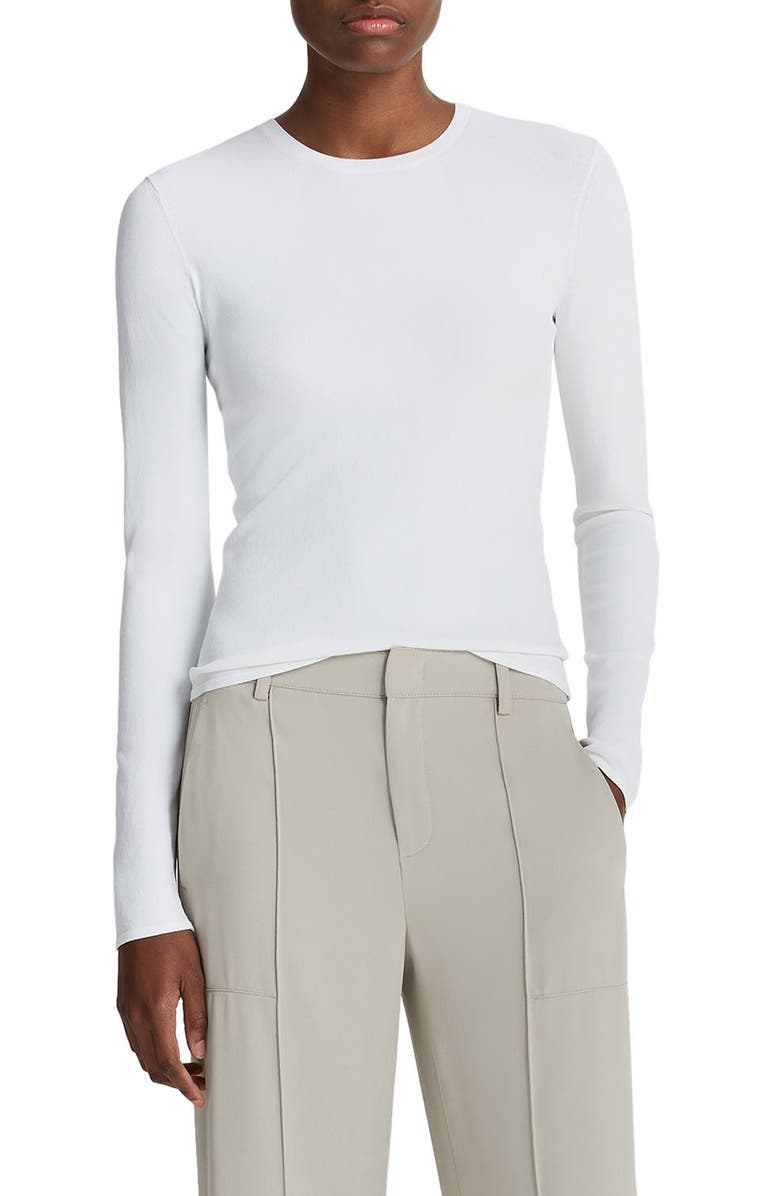 Vince Clean Fit Crewneck Top, Main, color,