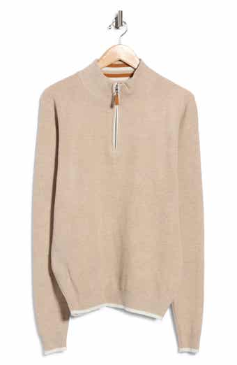 Quarter-Zip Mock Neck Sweater