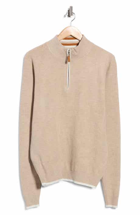 Quarter-Zip Mock Neck Sweater