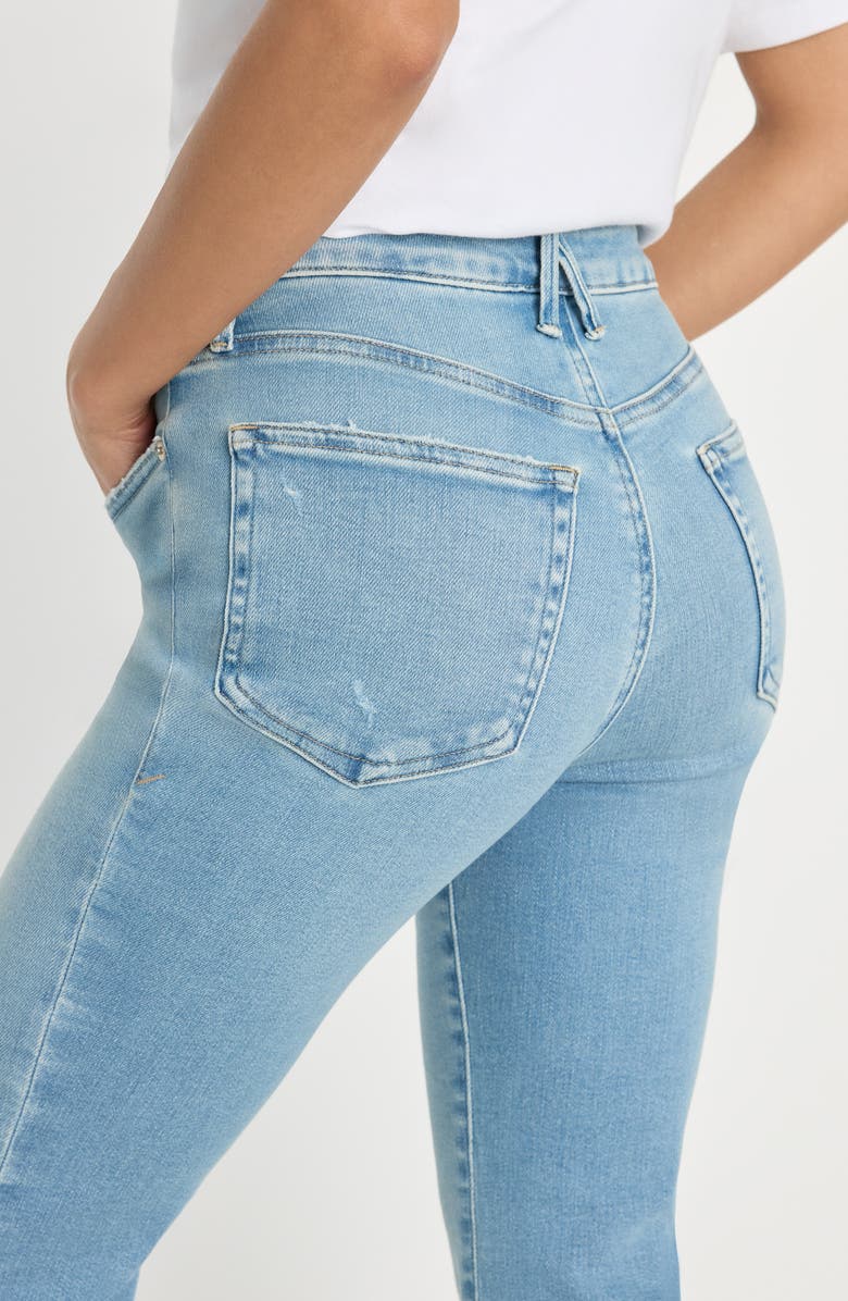 Good American Soft-Tech Good Legs Crop Mini Bootcut Jeans, Alternate, color, Indigo1225