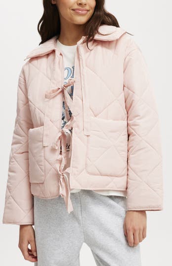 Cotton On Quilted Tie Up Jacket Nordstrom