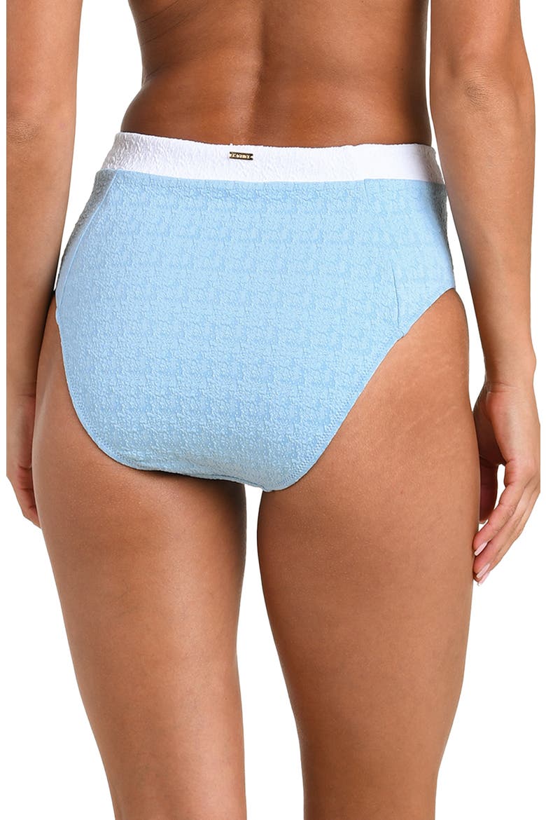 Vanessa Colorblock High Waist Bikini Bottoms, Alternate, color, POWDER BLUE