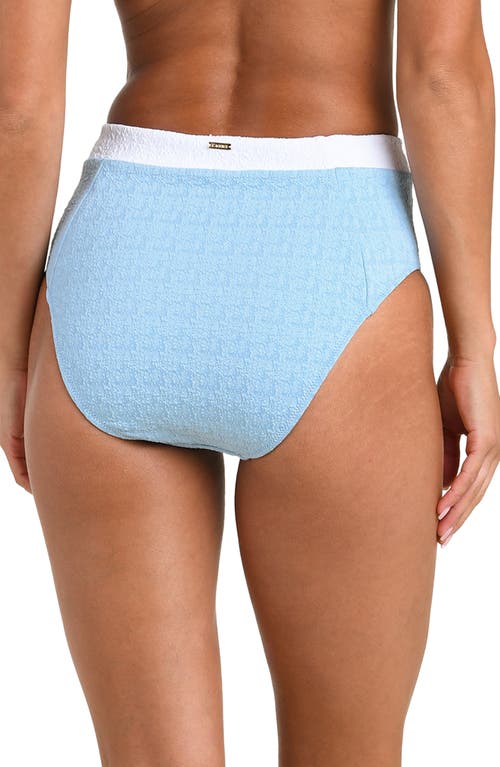 L'agence Vanessa Colorblock High Waist Bikini Bottoms In Blue