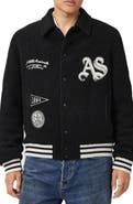 AllSaints Baum Wool Blend Baseball Jacket