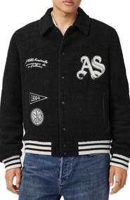 AllSaints Baum Wool Blend Baseball Jacket