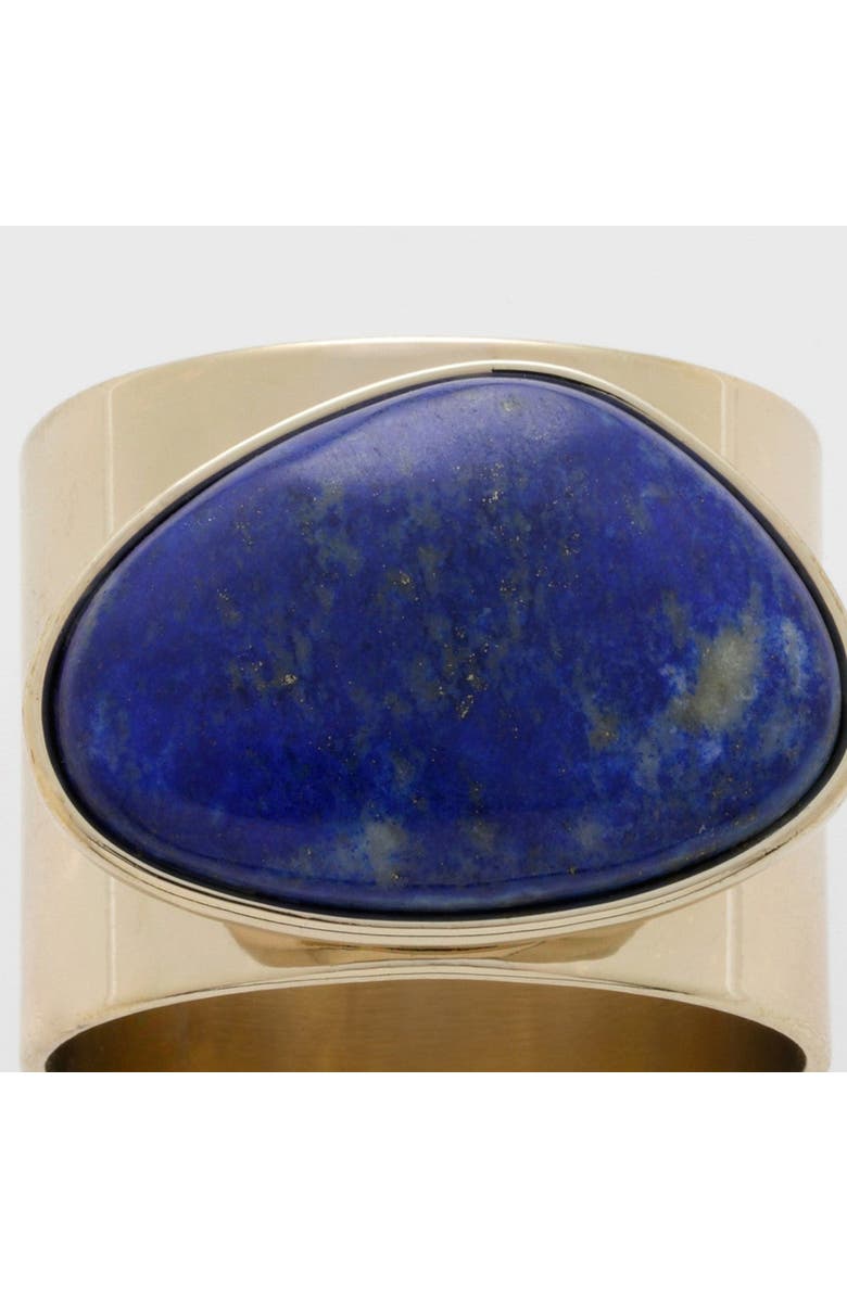 Joanna Buchanan Gilt edge shell napkin rings, set of two, Alternate, color, Blue