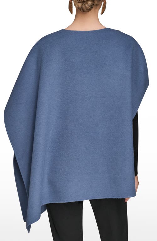 Donna Karan New York Wool Blend Cape In Gray