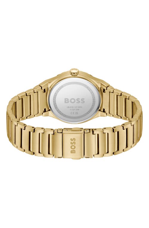 Hugo Boss Women's Candor Sport Quartz Ionic Plated Thin Gold-tone Stainless-steel Watch, 32mm In Gold