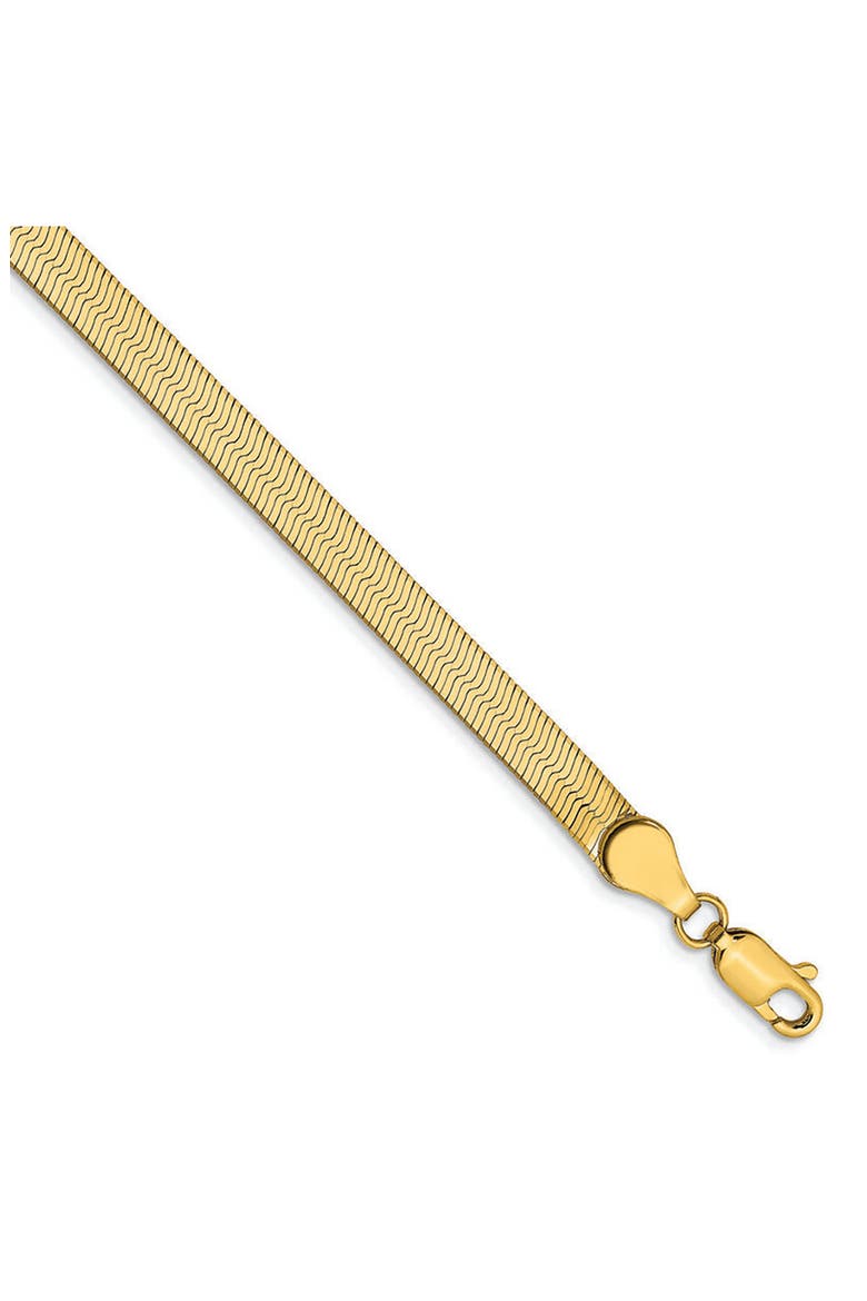 Herringbone Chain Necklace, Alternate, color, GOLD
