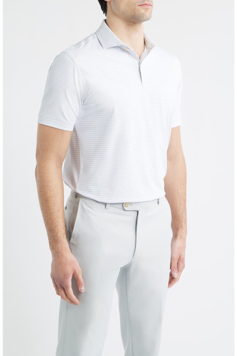 Echo Performance Jersey Golf Polo, Alternate, color, WHITE / BLUE BRISK