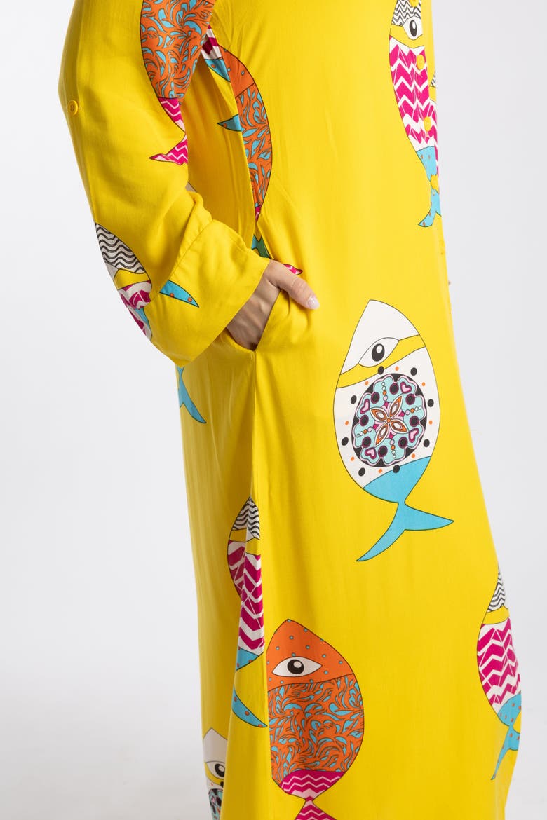 Silla Dress, Alternate, color, Yellow Printed