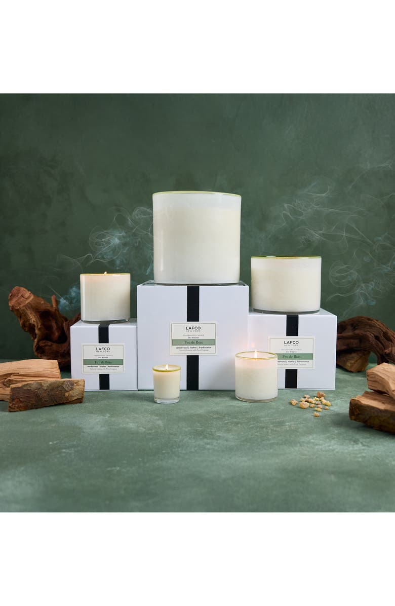Lafco Feu de Bois Three-Wick Candle, Alternate, color, White