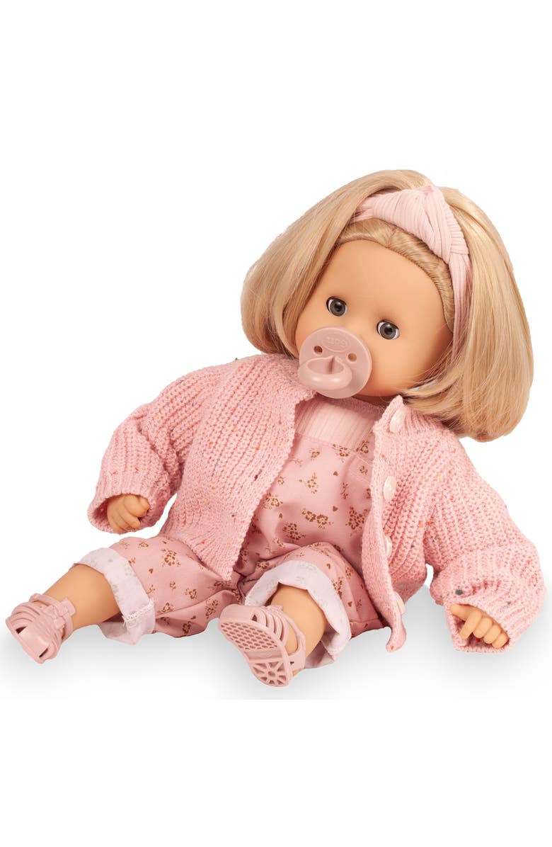 Gotz Muffin Flowers Millefleur - 13" Doll, Pink Floral Overalls,Kids 3+, Main, color, Multicolored