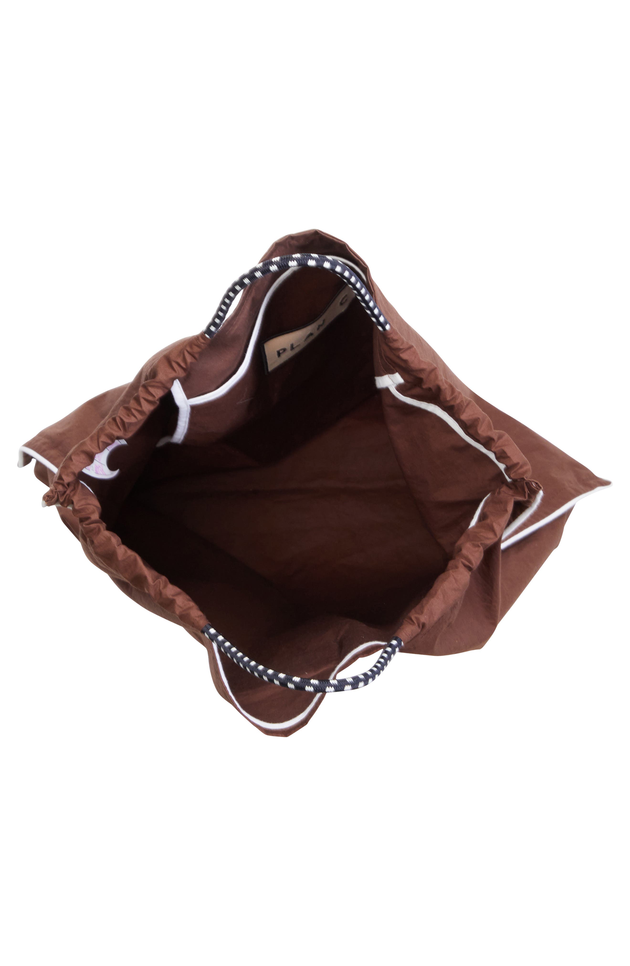 PLAN C Cotton Shopper Tote, Alternate, color, Coffee