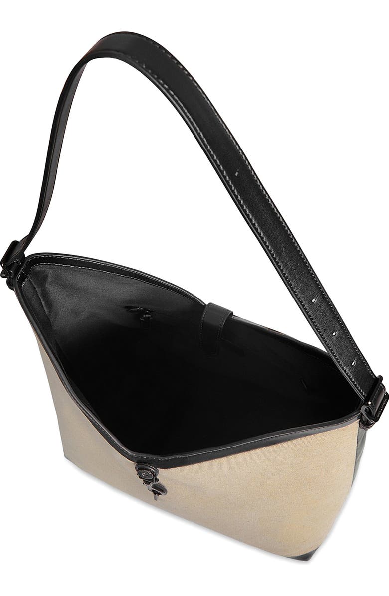 Rebecca Minkoff Megan Hobo Shoulder Bag, Alternate, color, Natural/ Black
