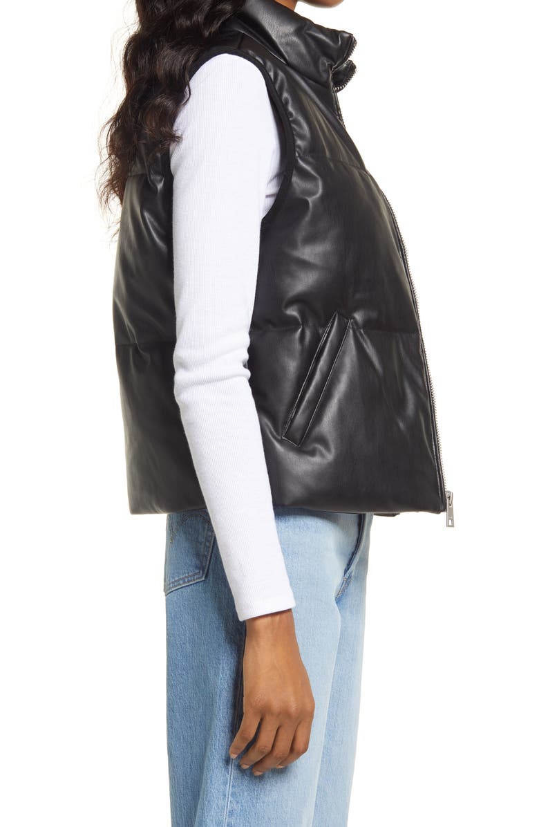 Levi's <sup>®</sup> 507<sup>™</sup> Quilted Faux Leather Puffer Vest, Alternate, color,