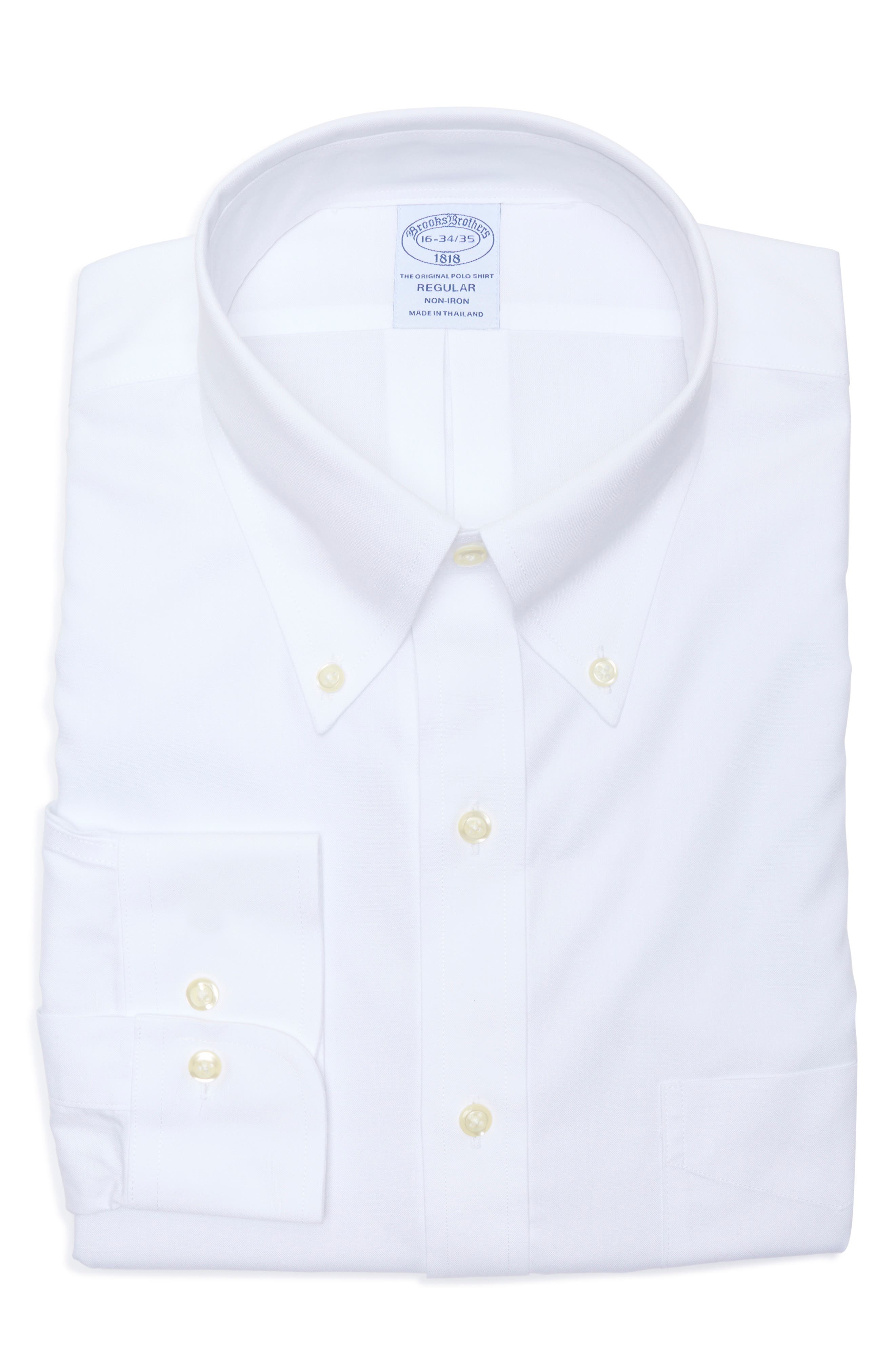 Brooks Brothers <p>Regular Fit Non-Iron Cotton Dress Shirt (Big & Tall)</p>