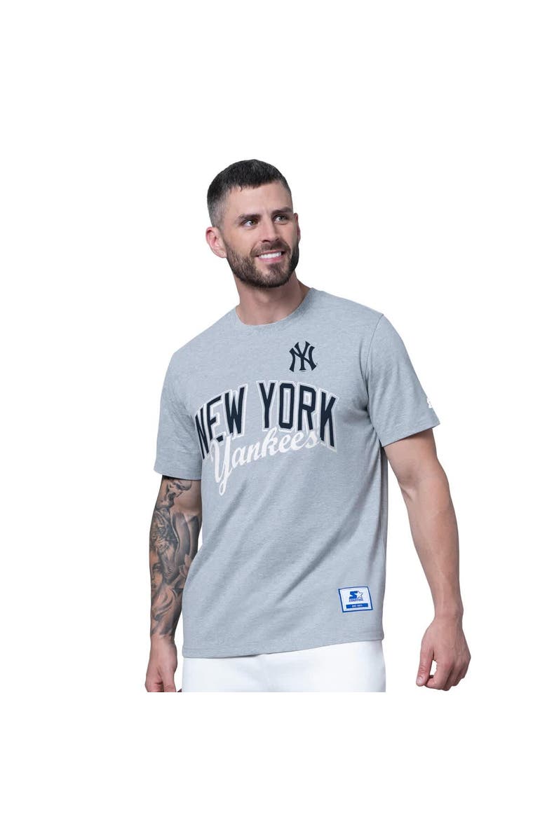 STARTER Men's Starter Navy/Heather Gray New York Yankees Two-Pack T-Shirt Set, Alternate, color, Navy
