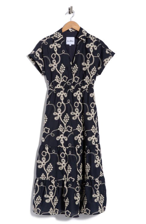 Rope Embroidered Maxi Shirtdress