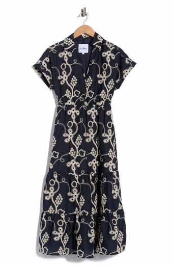 Rope Embroidered Maxi Shirtdress