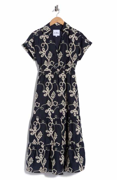 Rope Embroidered Maxi Shirtdress