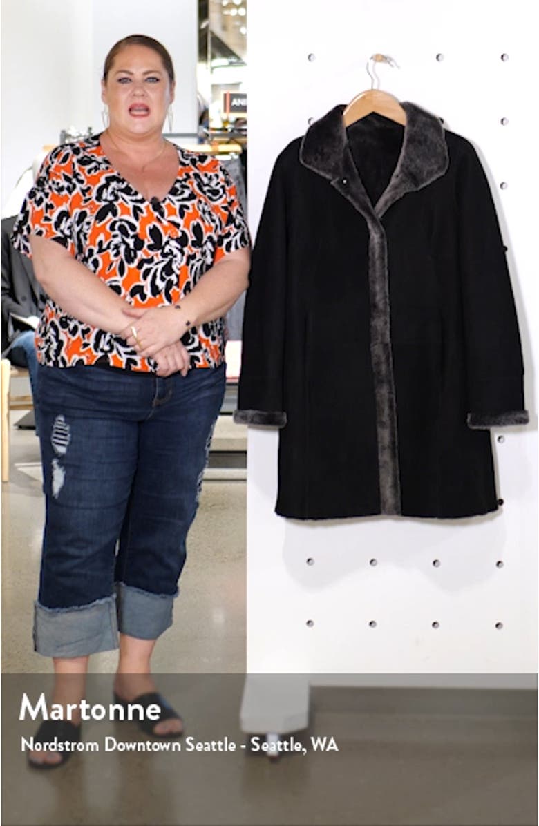 Reversible Genuine Shearling Coat, sales video thumbnail