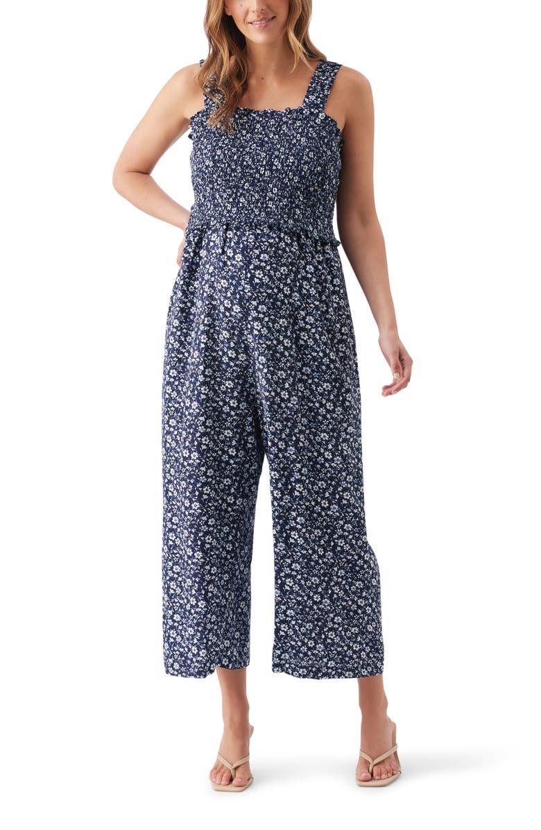 Ripe Maternity Elodie Nursing Jumpsuit, Main, color, Navy