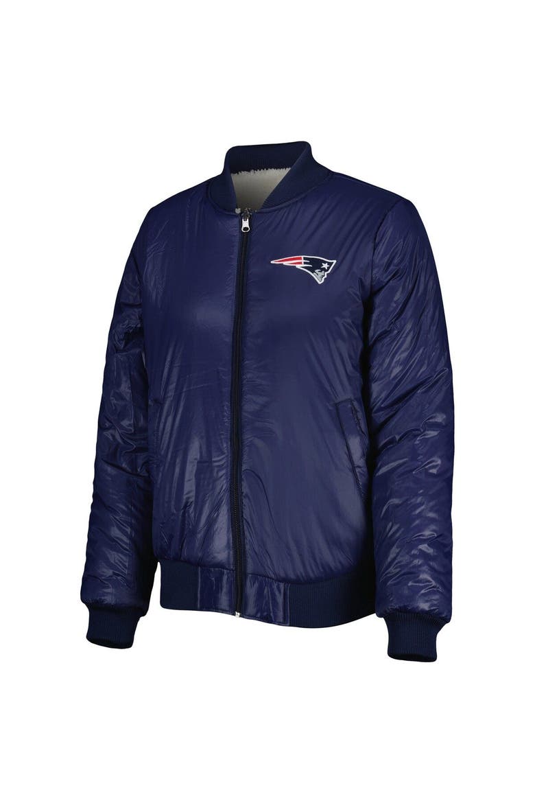 Women's G-III 4Her by Carl Banks Oatmeal/Navy New England Patriots Switchback Reversible Full-Zip Jacket, Alternate, color, Oatmeal