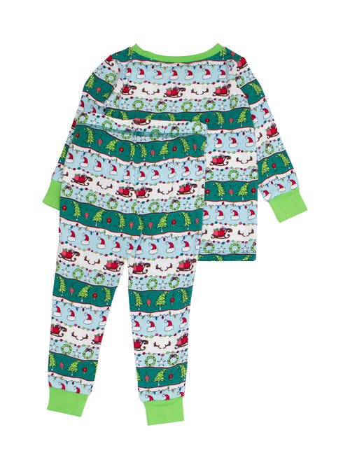 Rufflebutts Gender Inclusive Softsnooze Long Sleeve Pajama Set In Multi