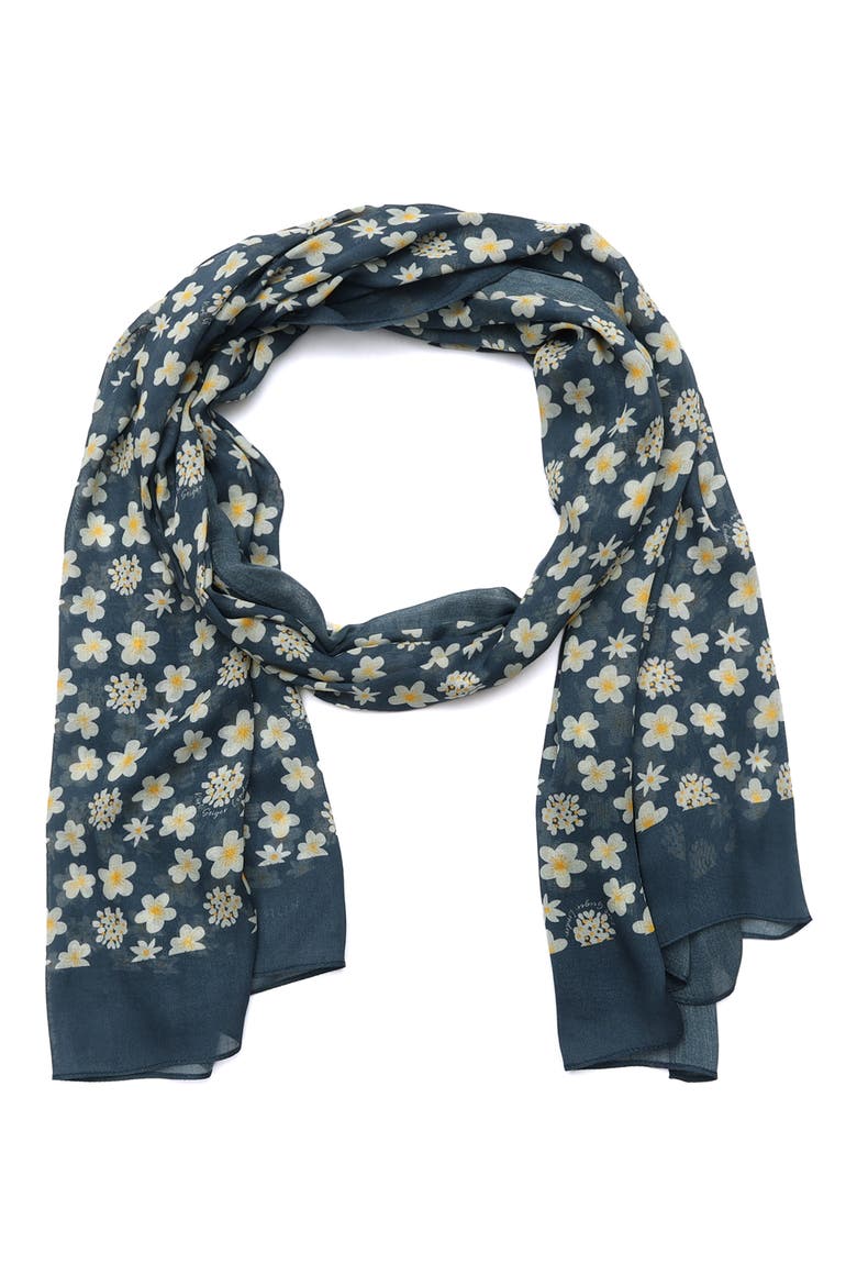 Ditzy Floral Oblong Scarf, Main, color, VINTAGE BLUE
