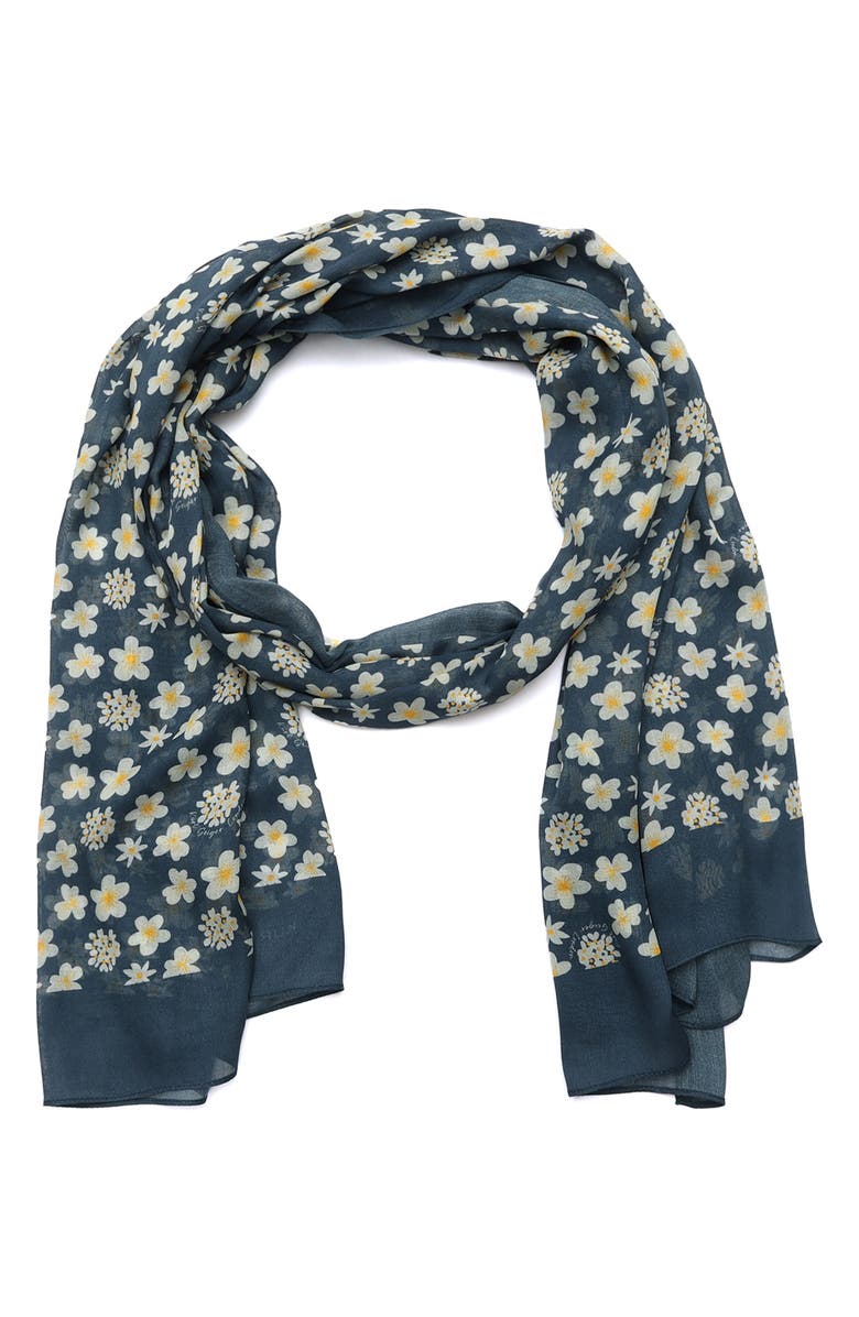 Kurt Geiger London Ditzy Floral Oblong Scarf, Main, color, Vintage Blue