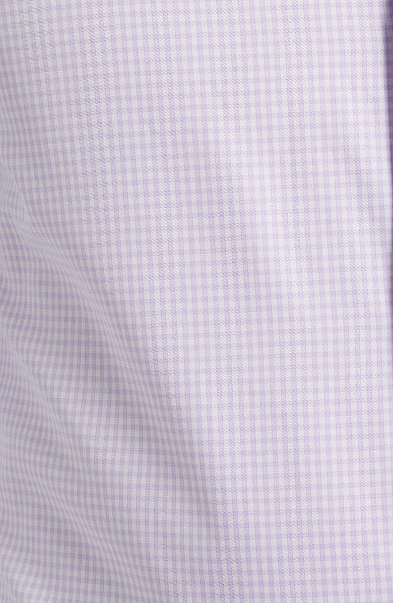 ZANETTI Grid Check Dress Shirt, Alternate, color, Lavender/ White