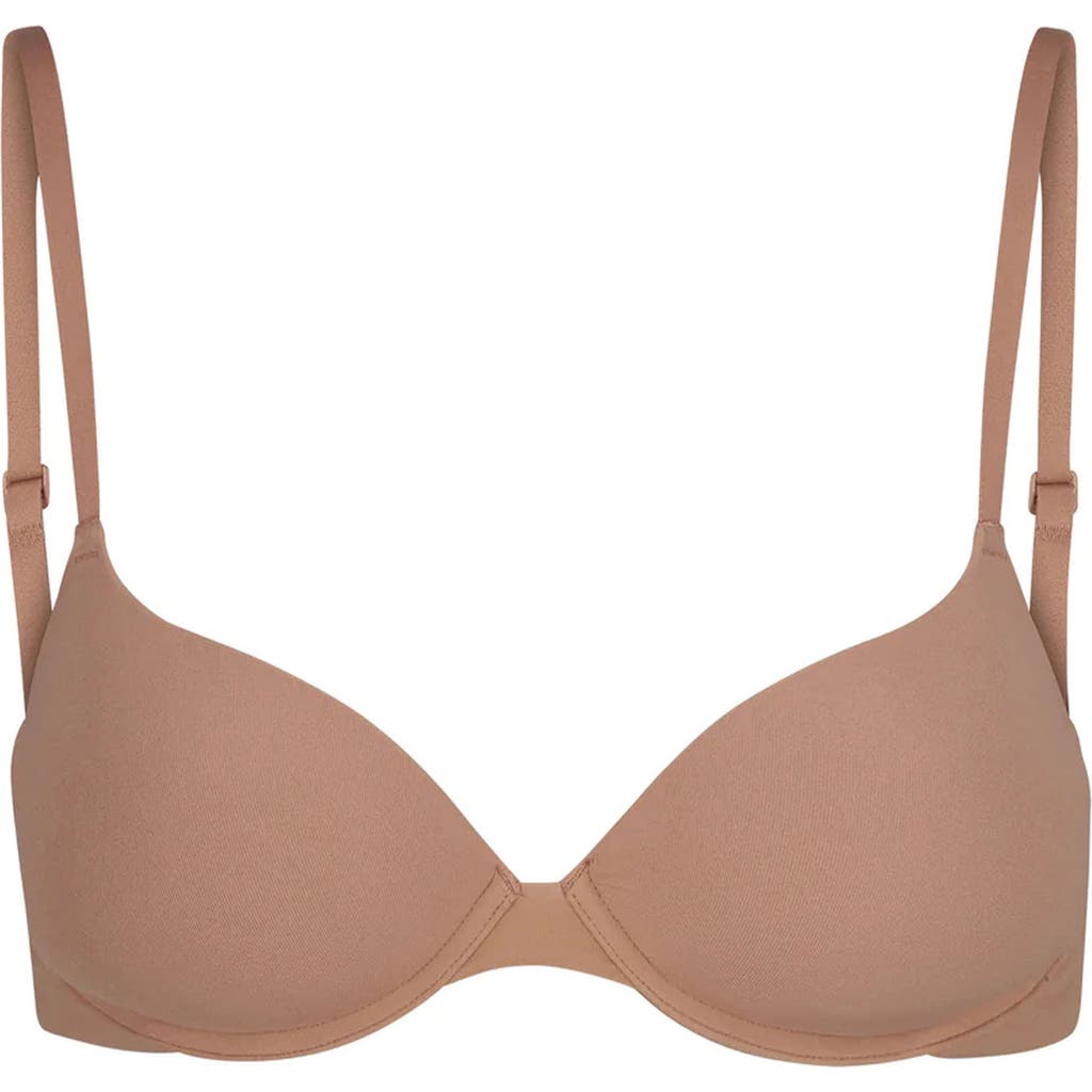 Skims Womens Sienna Fits Everybody Padded Push-up Stretch-woven Bra In Sienna