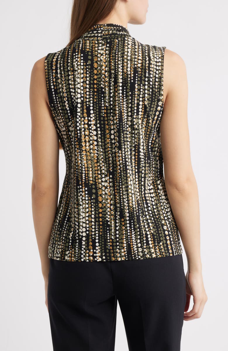 Anne Klein Printed Triple Pleat Sleeveless Top, Alternate, color, 