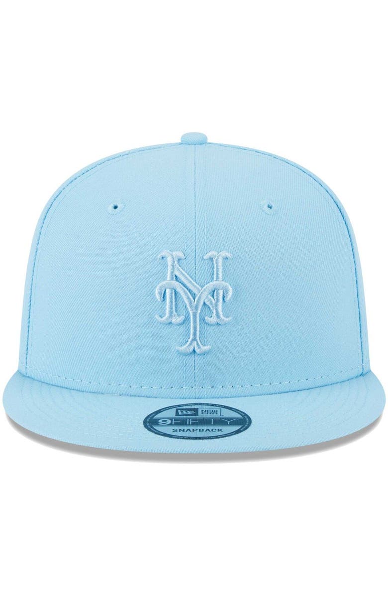 New Era Men's New Era Light Blue New York Mets Spring Color Basic 9FIFTY Snapback Hat, Alternate, color, 