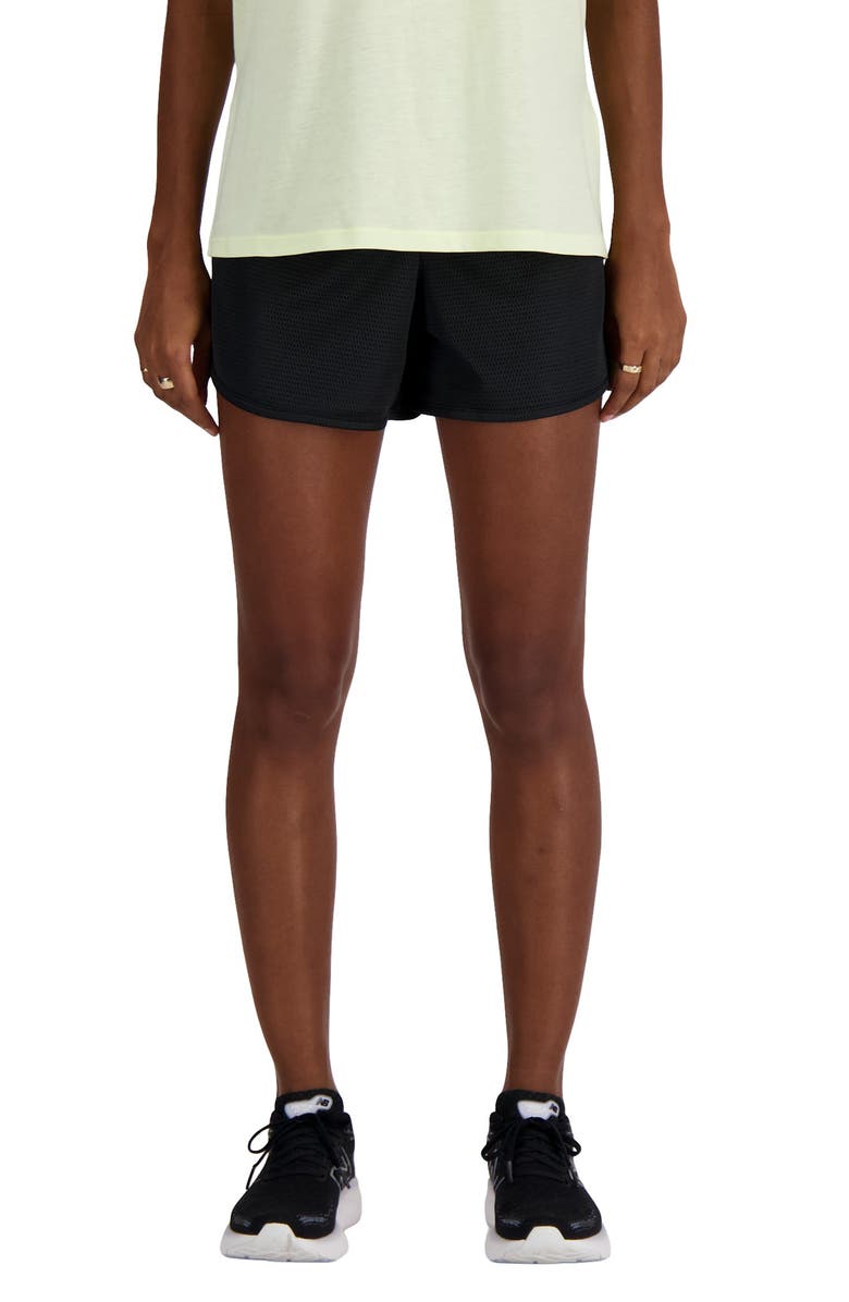 New Balance Athletics Mesh Running Shorts, Main, color, Black