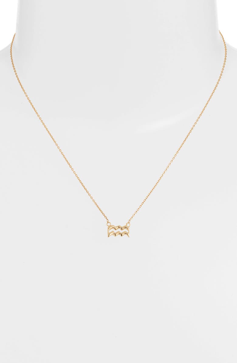 Sterling Forever Zodiac Pendant Necklace, Alternate, color,