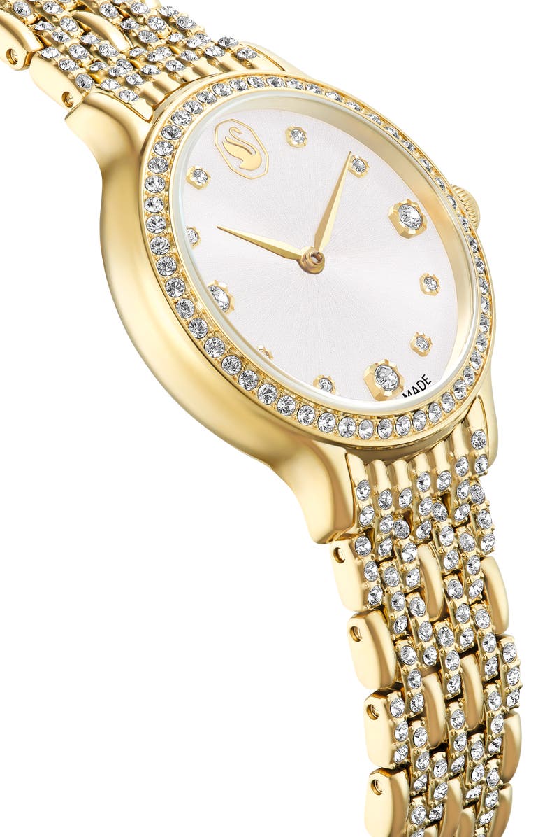 Swarovski Imber Bracelet Watch, 31mm, Alternate, color, Gold
