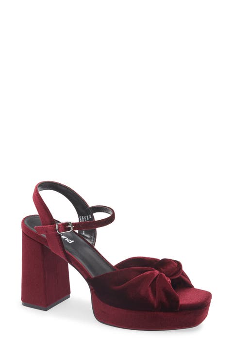 Pamela Velvet Platform Sandal (Women)