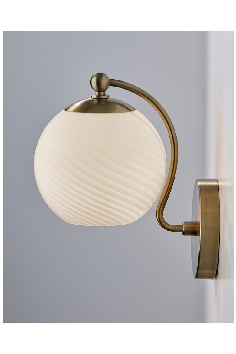 Swirl Wall Light, Alternate, color, ANTIQUE BRASS