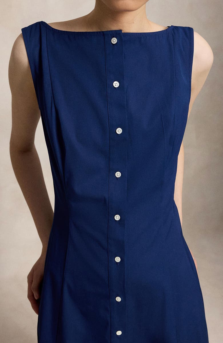 Polo Ralph Lauren Sleeveless Paneled Cotton Shirtdress, Alternate, color, East Side Royal