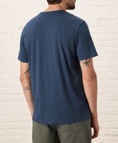 Pact Organic Cotton Softspun Pocket Crew Tee In French Navy