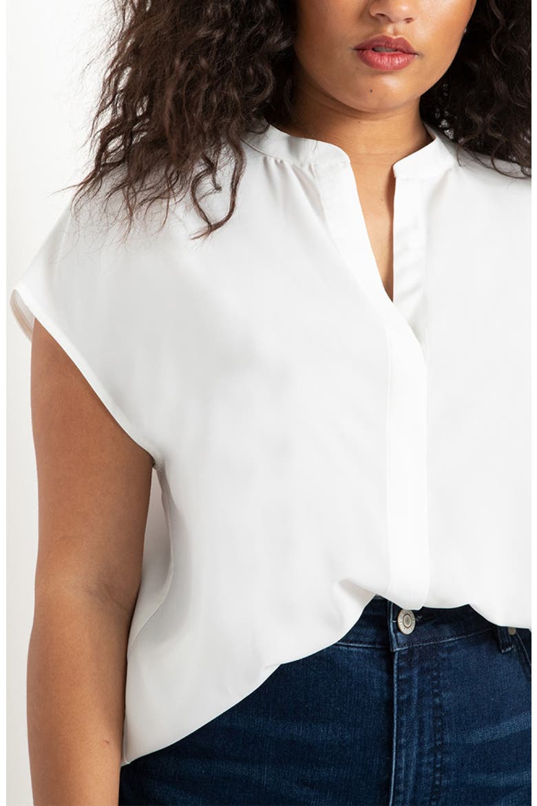 Notch Collar Blouse, Alternate, color, SOFT WHITE