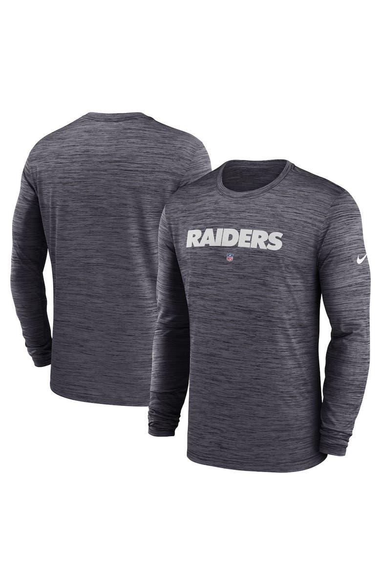 Nike Men's Nike  Black Las Vegas Raiders Sideline Team Velocity Performance Long Sleeve T-Shirt, Main, color, Black