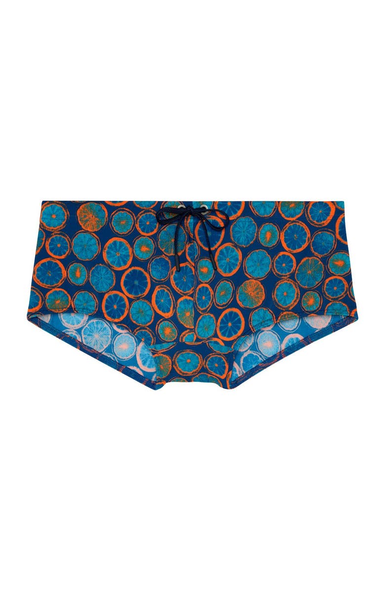 HOM Trapani Swim Trunk, Main, color, Navy Print