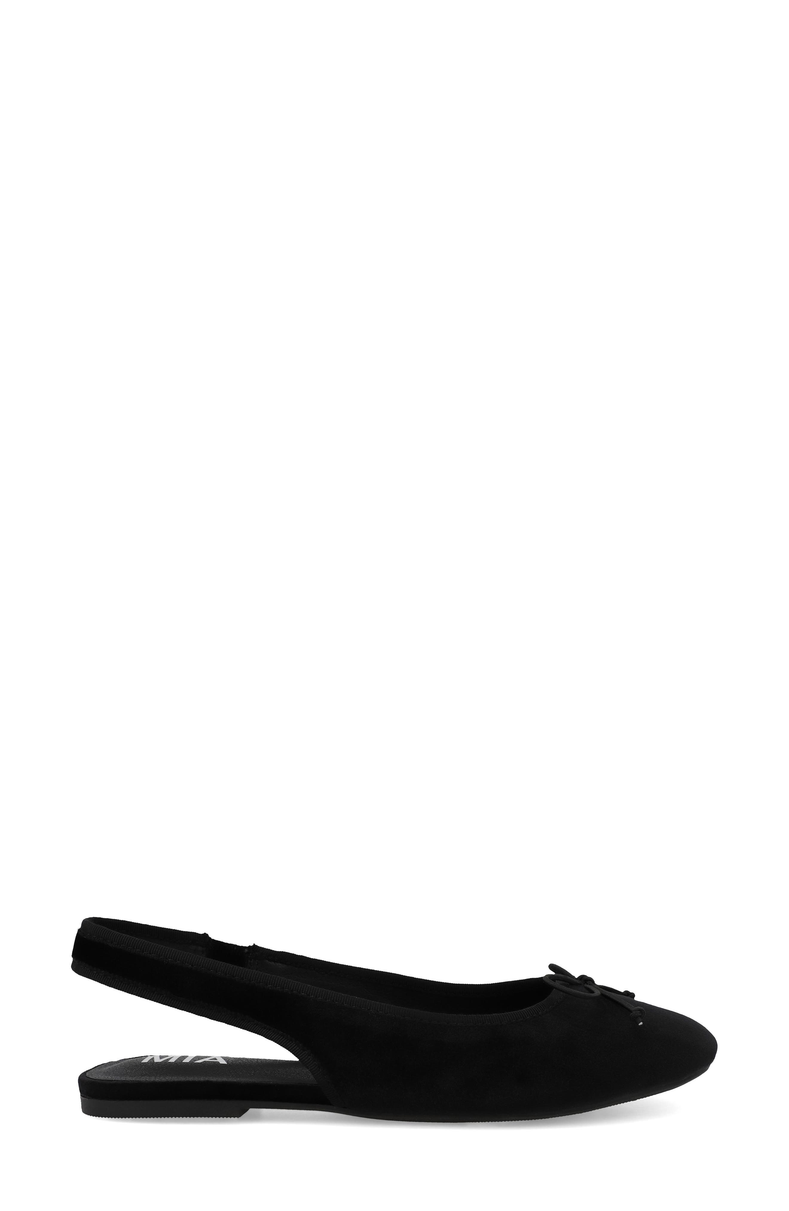 Alie Velvet Slingback Flat, Alternate, color, BLACK
