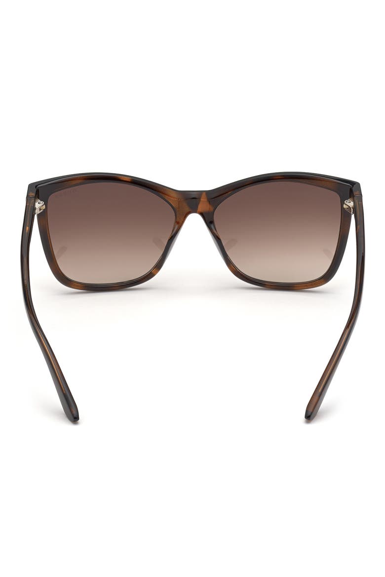 Square Sunglasses, Alternate, color, DARK HAVANA / GRADIENT BROWN