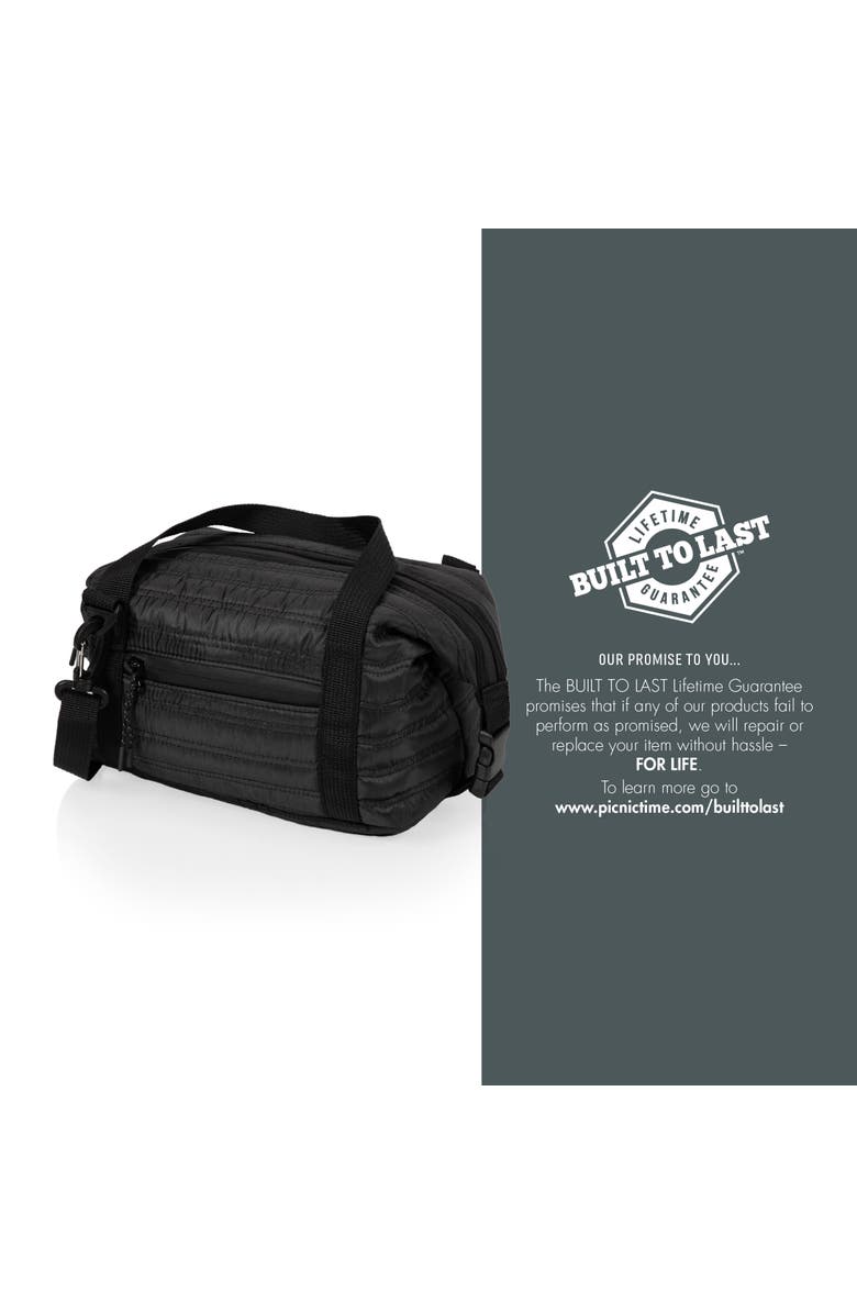 Oniva Midday Quilted Washable Insulated Lunch Bag, Alternate, color, Obsidian Black